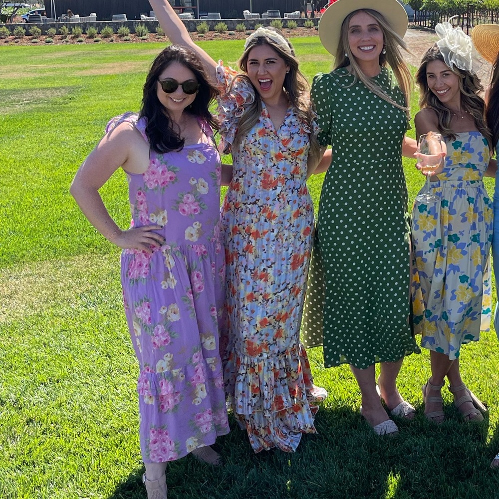 Betsey Johnson Lavender Floral Maxi Dress